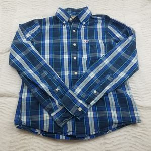 Men's Hollister blue plaid button down